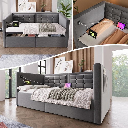 Single sofa bed with storage - sofa,