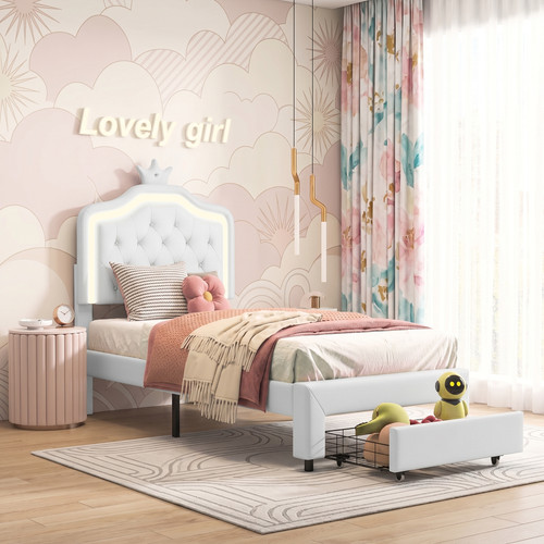 Single upholstered bed 3ft - single,