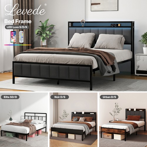 Levede bed frame metal - bed,