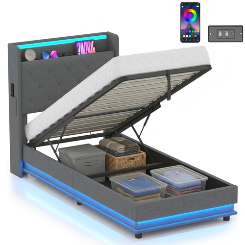 Homcom lift storage - storage, bed