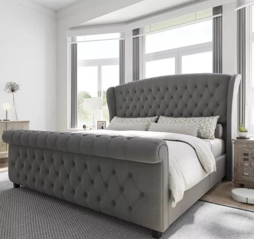 Tulip wing sleigh bed frame - tulip,