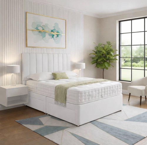 Plush divan bed set - bed,