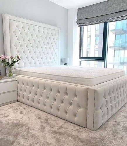 High base chesterfield bed - base,