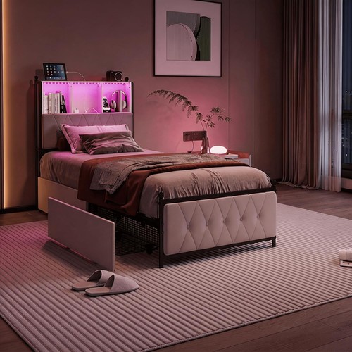 Upholstered 3ft single bed - 3ft,