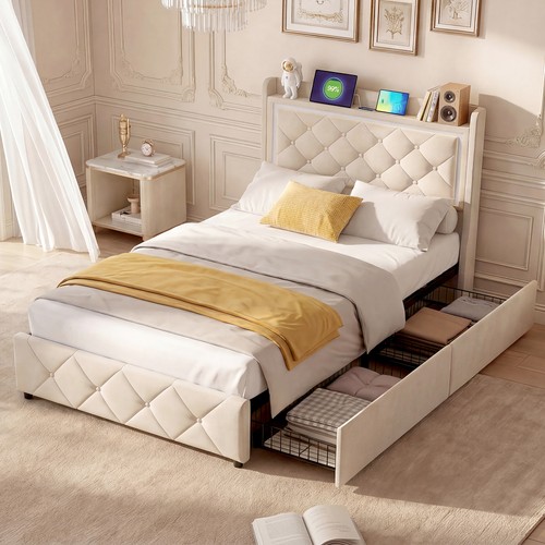 3ft single storage bed - bed, frame