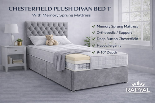 Single divan bed - divan, 3ft