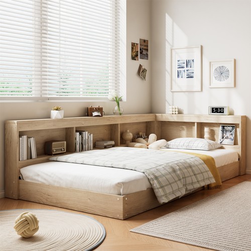 Wooden storage bed frame for - wooden,
