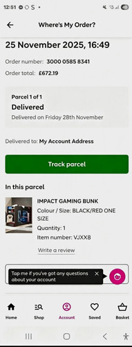 Impact gaming bunk bed single - gaming,