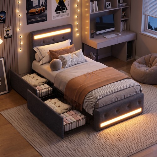 3ft upholstered bed frame - bed,