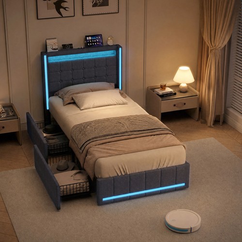 New storage upholstered - upholstered, bed
