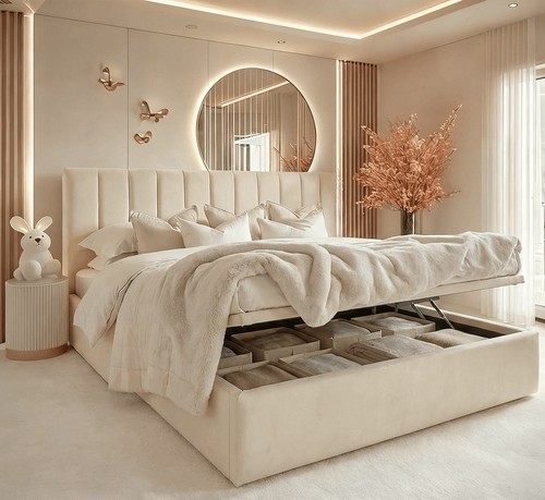 Ottoman storage bed panel bed