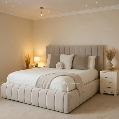 Ottoman bed frame plush - bed,