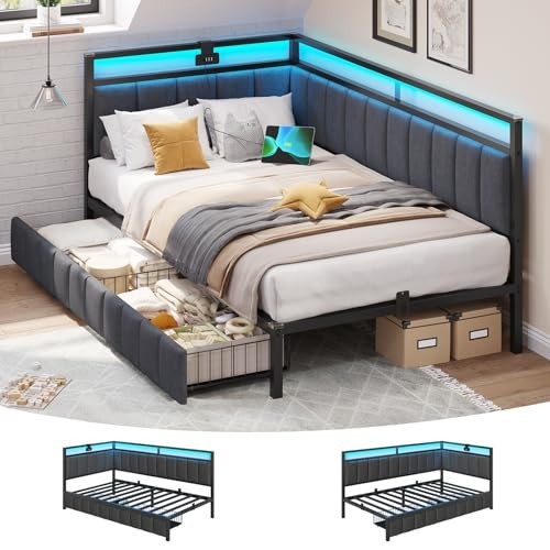 Single bed frame with - single, 2