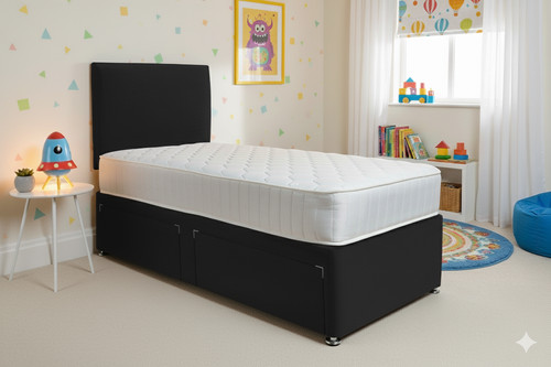 Plush single divan - plush, set