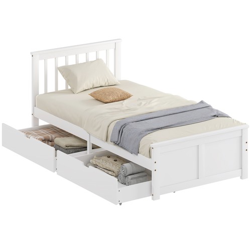 Homcom storage bed with - storage,