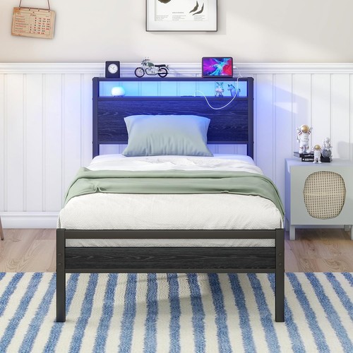 Single metal bed frame with - single,