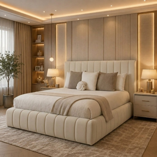 Luxury ottoman bed - luxury, plush