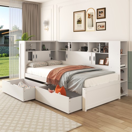 3ft single wooden storage - single, bed