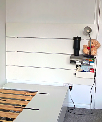Ikea white single storage bed - white,