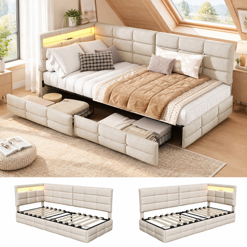 3ft single storage bed frame - single,