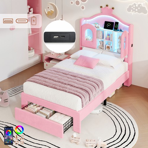 90cm single upholstered bed - 90cm,