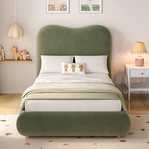 3ft single ottoman bed - ottoman, green