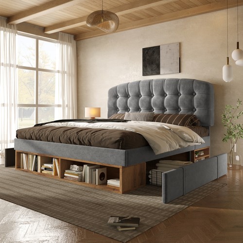 5ft upholstered bed - 3/4/5ft,