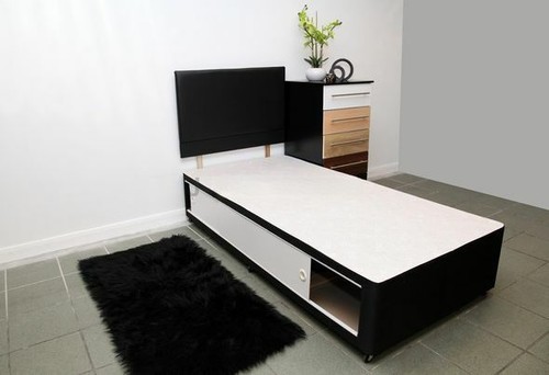 2ft6 3ft single divan bed - or,