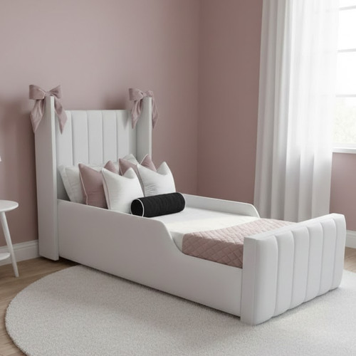 Winged panel kids bed - kids, frame