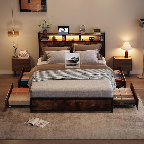 Single size bed frame metal - bed,